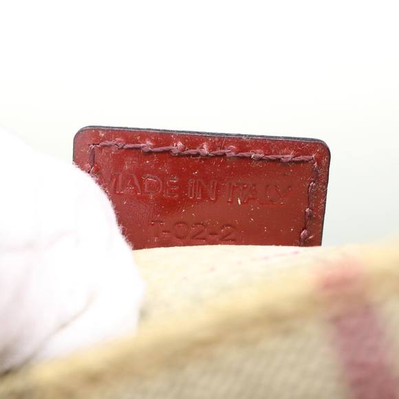 BURBERRY Nova Check Shoulder Bag PVC Leather Beige Auth 47645 - Picture 12 of 16